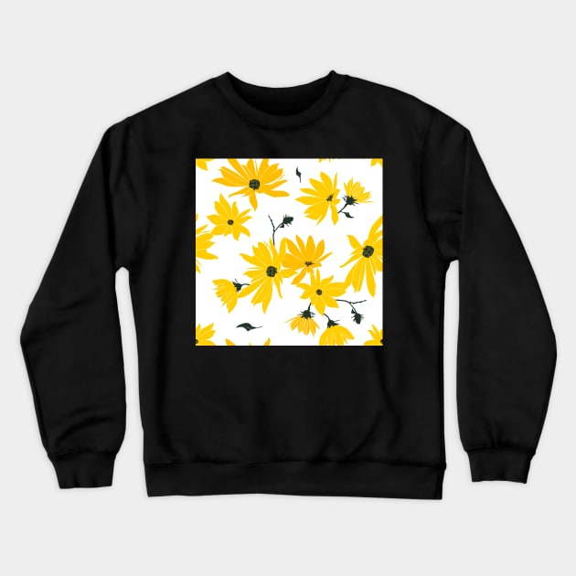 Jerusalem artichoke flowers Crewneck Sweatshirt by kobyakov